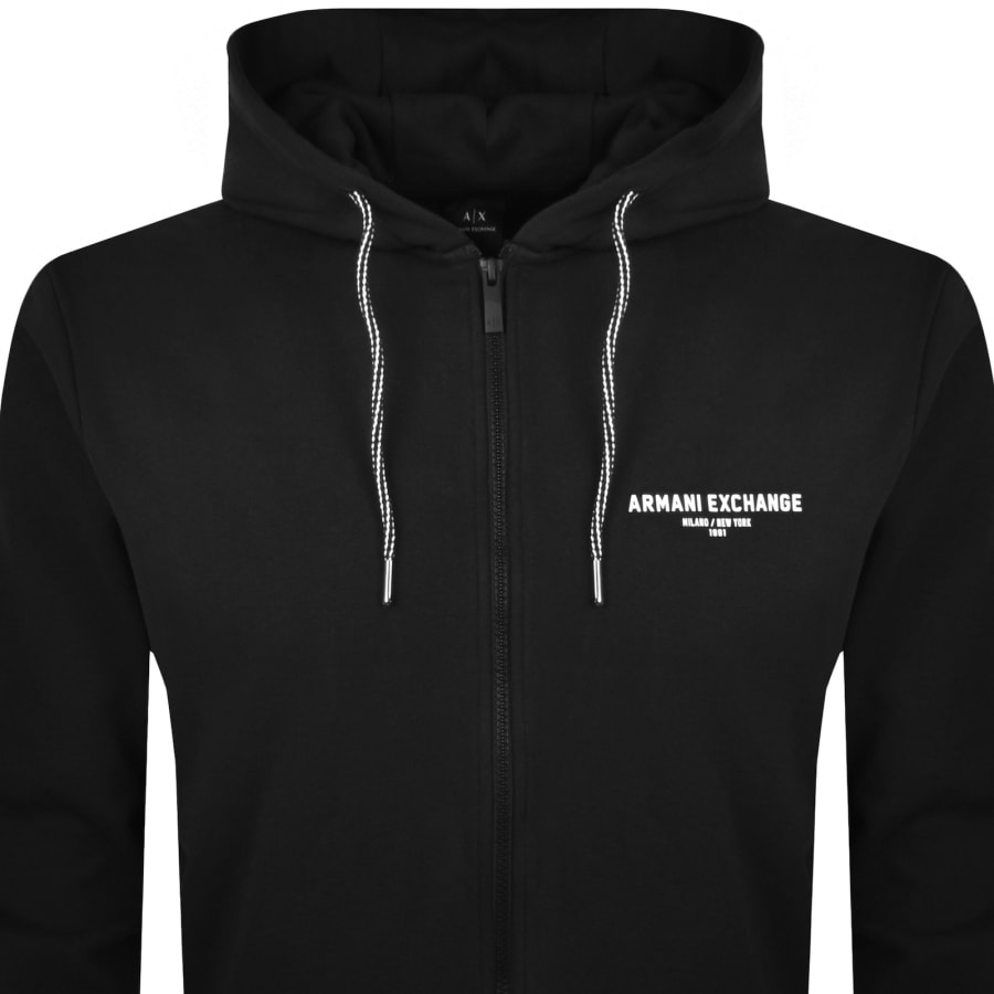 Armani Exchange Full Zip Hoodie Black